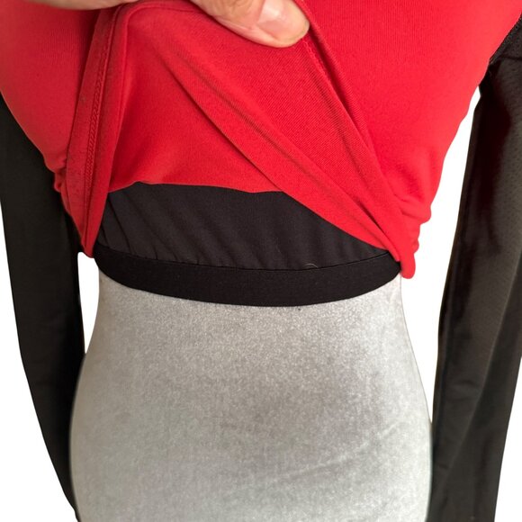 Young & Reckless RCKLSS Womens Red & Black Crop Top Long Sleeve Medium Nylon Spa - Picture 5 of 6